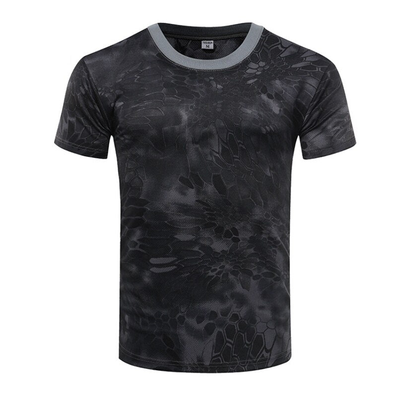 Chemise tactique camouflage à manches courtes pour homme, séchage rapide
- Camouflage Tactical Shirt Short Sleeve Men's Quick Dry