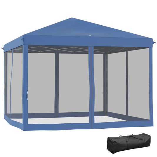 Tente à auvent escamotable Outsunny 10' x 10' avec filet, gazebo instantané, moustiquaire facile à monter
- Outsunny 10' X10' Pop Up Canopy Tent With Netting, Instant Gazebo, Ez Up Screen House