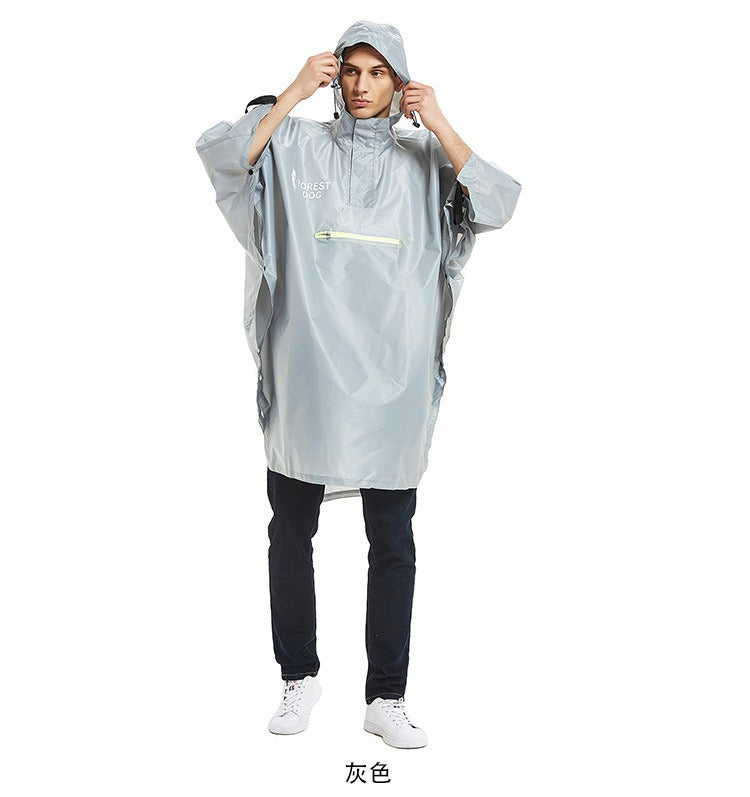 Poncho de pluie léger à capuche en polyester pour camping, randonnée. 
- Outdoor Camping, Hiking Rain Poncho,Lightweight Hooded,Polyester