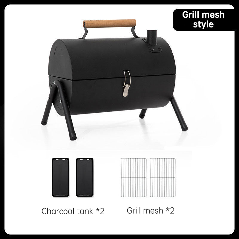 Barbecue portable double face pour l'extérieur, réchaud de camping, barbecue au charbon de bois, grille de barbecue. 
-Outdoor portable double-sided barbecue stove, barbecue rack. Camping, home…