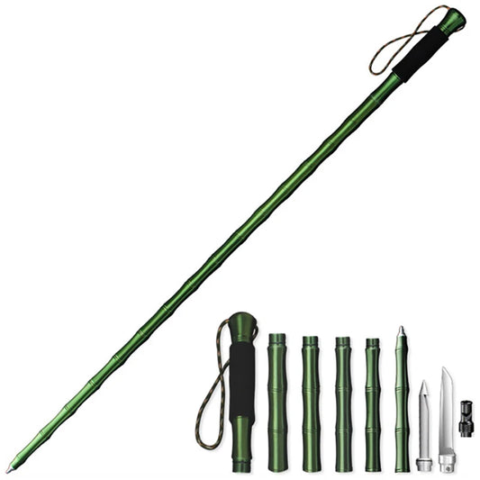 Bâton Tactique de Défense en plein air, Survie, Randonnée Équipement de camping, Outils pliants Multifonctionnels, Bâton de marche
- Outdoor defense Tactical stick Alpenstock Hiking Camping Survival equipment Multifunctional folding tools Walking Sticks