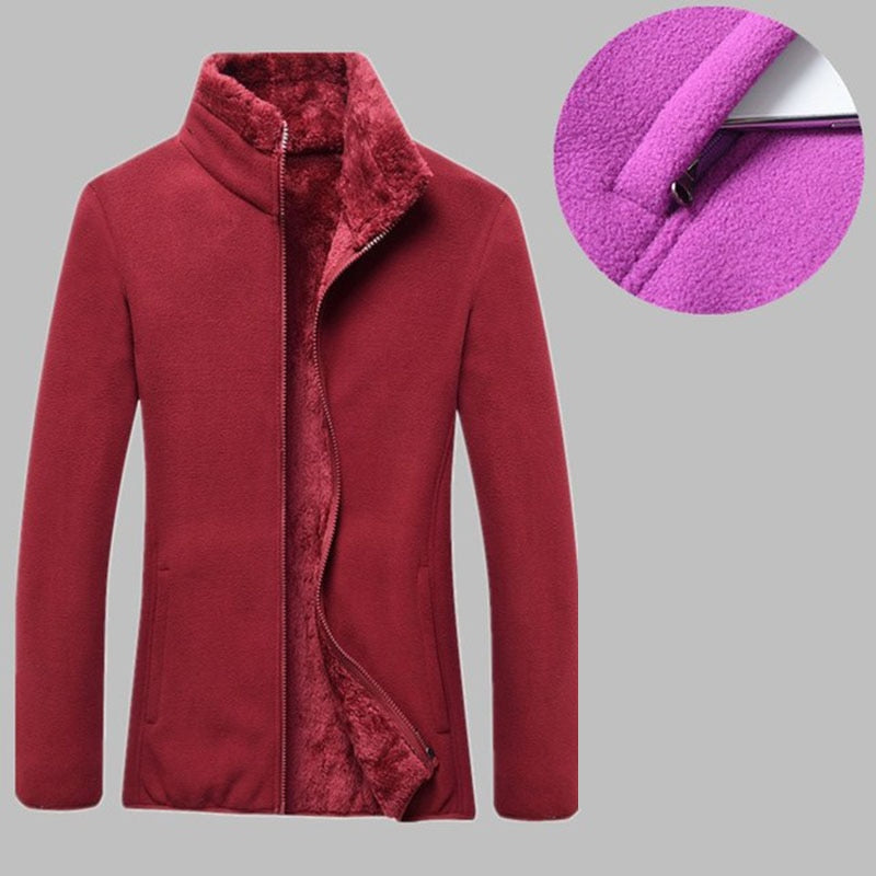 Veste polaire épaisse pour femme, manteau thermique en polaire d'extérieur pour automne et hiver.
- Thick Fleece jacket women's autumn winter outdoor polar fleece thermal coat.