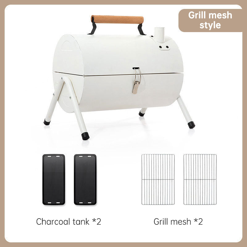 Barbecue portable double face pour l'extérieur, réchaud de camping, barbecue au charbon de bois, grille de barbecue. 
-Outdoor portable double-sided barbecue stove, barbecue rack. Camping, home…