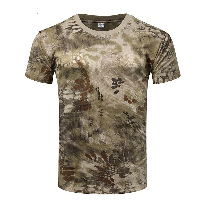 Chemise tactique camouflage à manches courtes pour homme, séchage rapide
- Camouflage Tactical Shirt Short Sleeve Men's Quick Dry