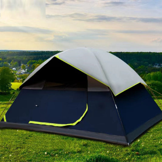 Tente de camping noire pour 4 personnes, idéale pour les familles et les randonnées.
- 4 Person Black Coated Darkroom Tent For Camping Family Backpacking Tents