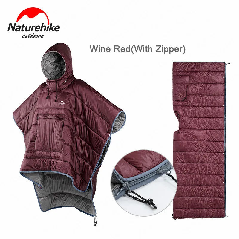 2 en 1, Sac de couchage Naturehike, style poncho, couverture et cape. Unisexe et imperméable.
- 2 in 1, Naturehike-Sleeping Bag poncho and Cloak Style. Unisex Waterproof